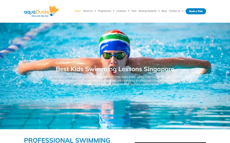 Aquaducks Swim School homepage