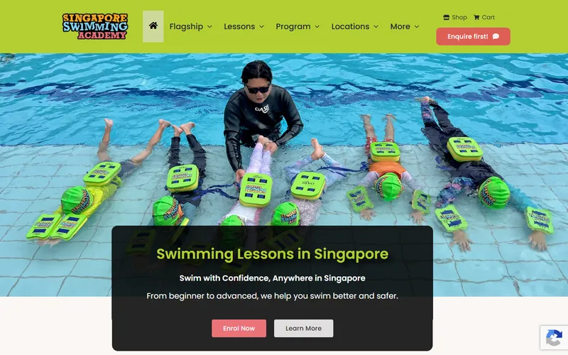 Singapore Swimming Academy homepage