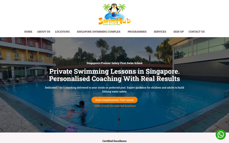 SwimHub homepage