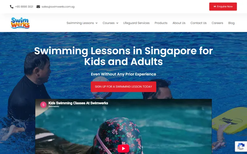 Swimwerks Academy homepage
