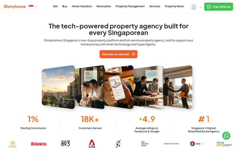 Ohmyhome homepage