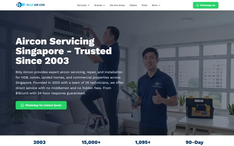 Billy Aircon homepage