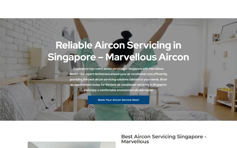 Marvellous Aircon Servicing homepage