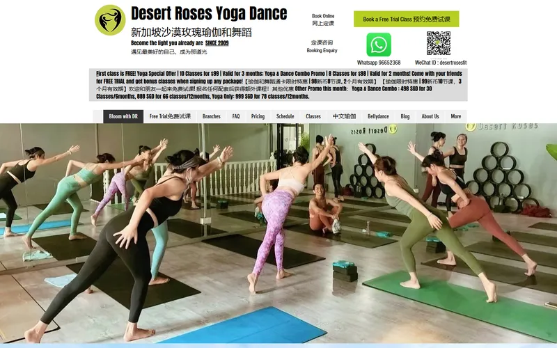 Desert Roses Yoga Dance homepage