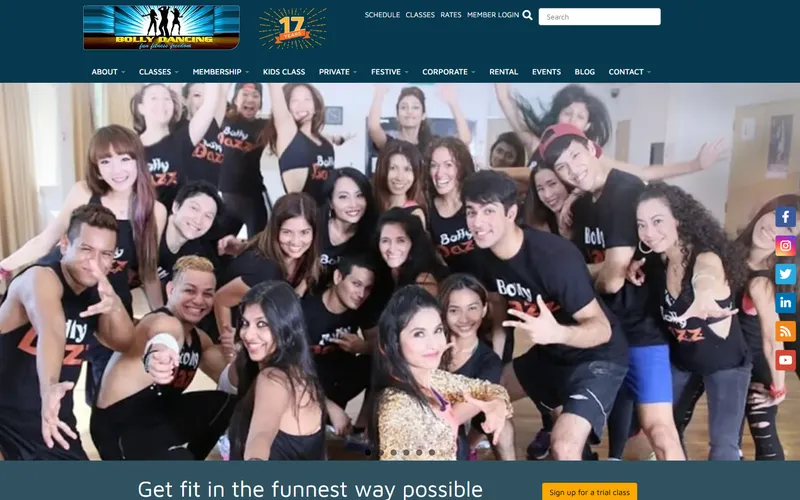 Bolly Dancing Studio homepage