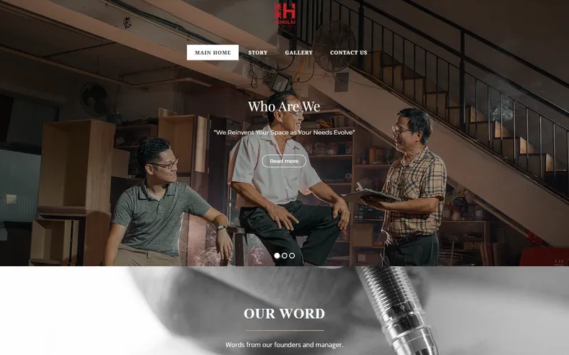 Heng Lai Carpentry and Design Singapore website homepage