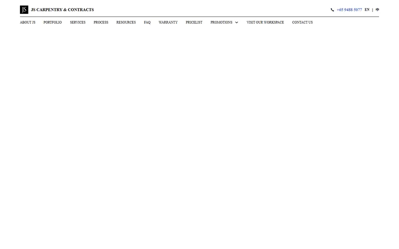 JS Carpentry and Contracts Singapore website homepage