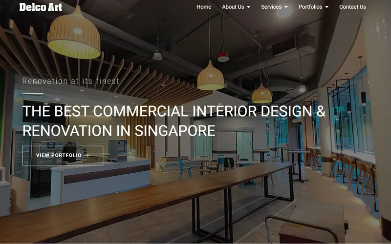 Delco Art Interior homepage