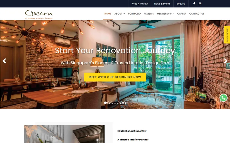 Ciseern homepage screenshot