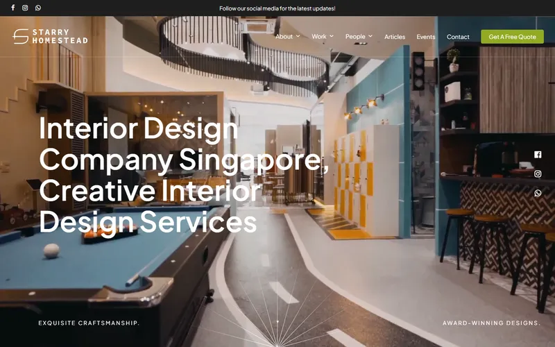 Starry Homestead homepage screenshot