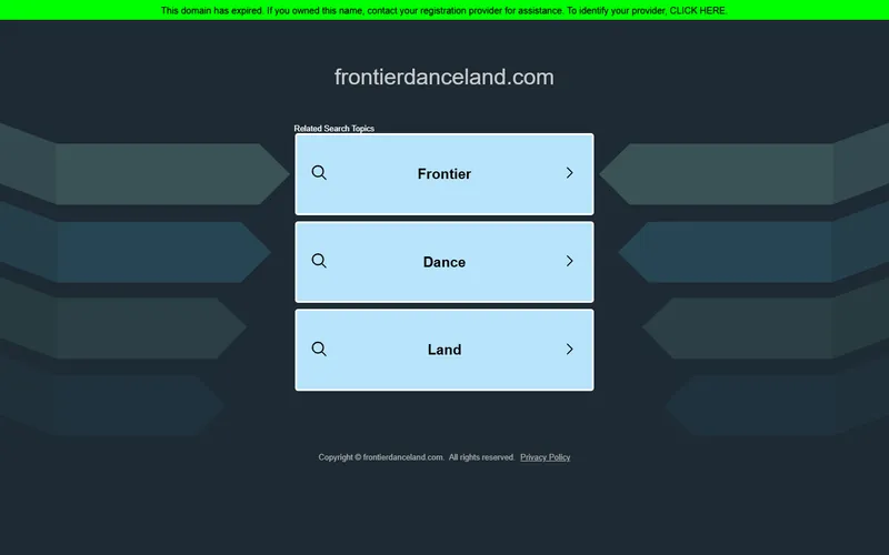 Frontier Danceland homepage