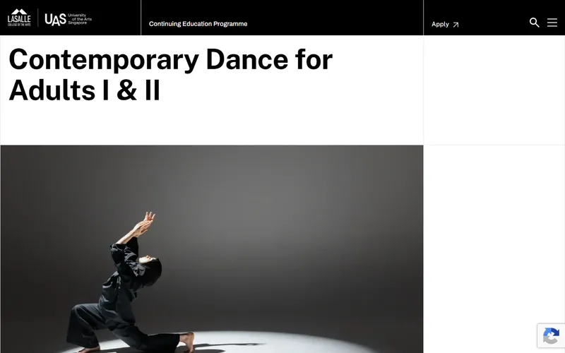 LASALLE contemporary dance for adults course page