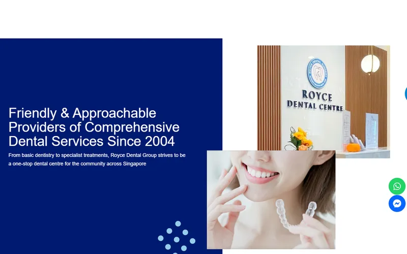 Royce Dental homepage