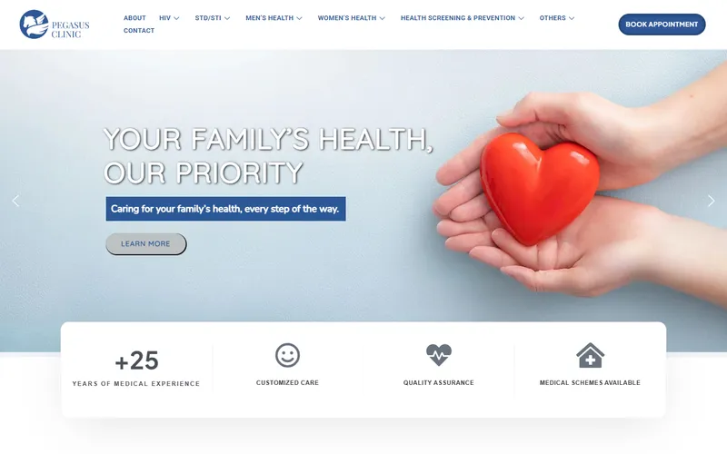 The Pegasus Clinic homepage