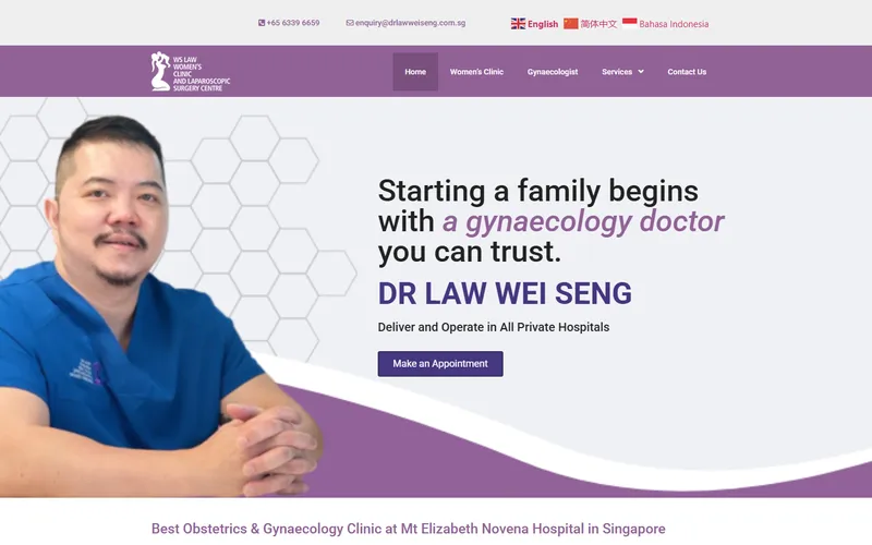 Dr Law Wei Seng WS Law Women's Clinic homepage