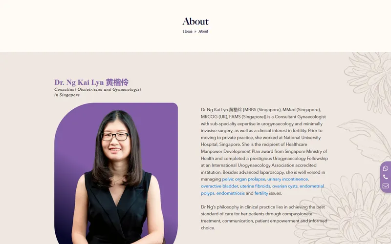 Dr Ng Kai Lyn homepage