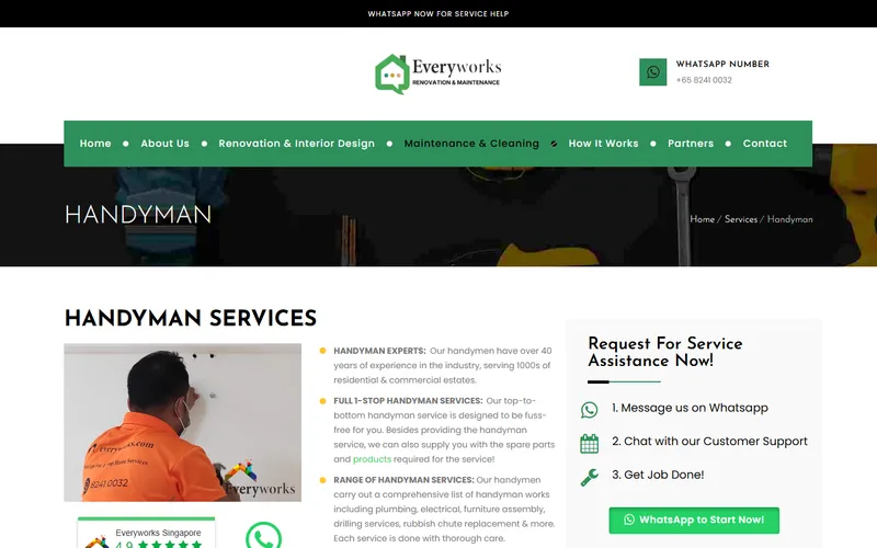 Everyworks homepage