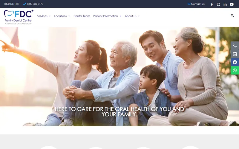 Family Dental Centre homepage