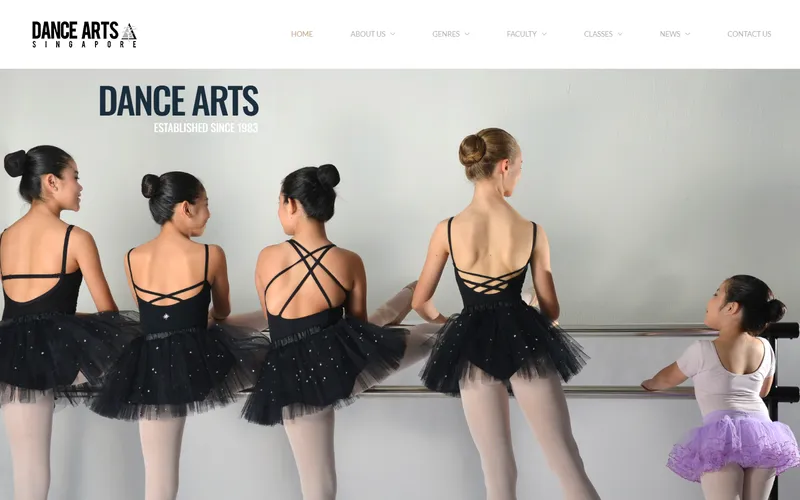 Dance Arts Singapore homepage