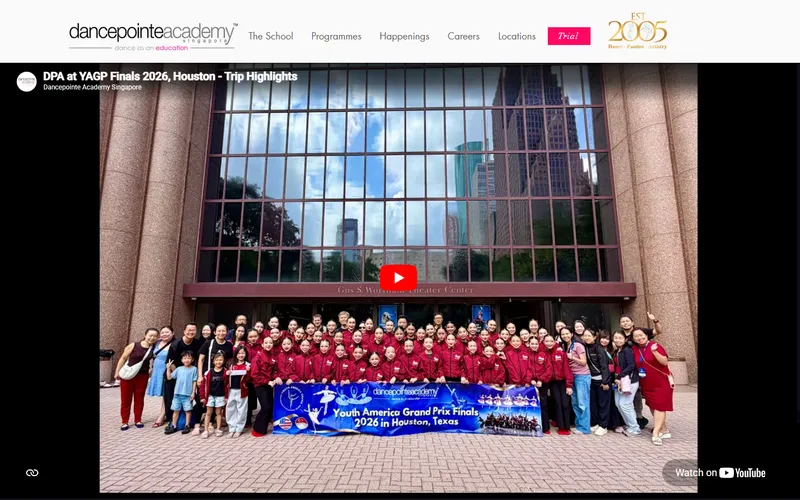 Dancepointe Academy homepage