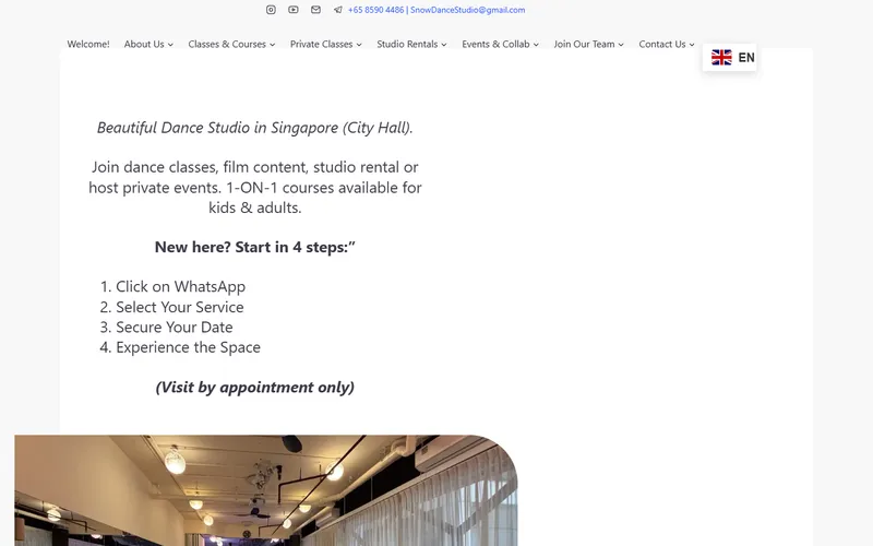 Snow Dance Studio homepage