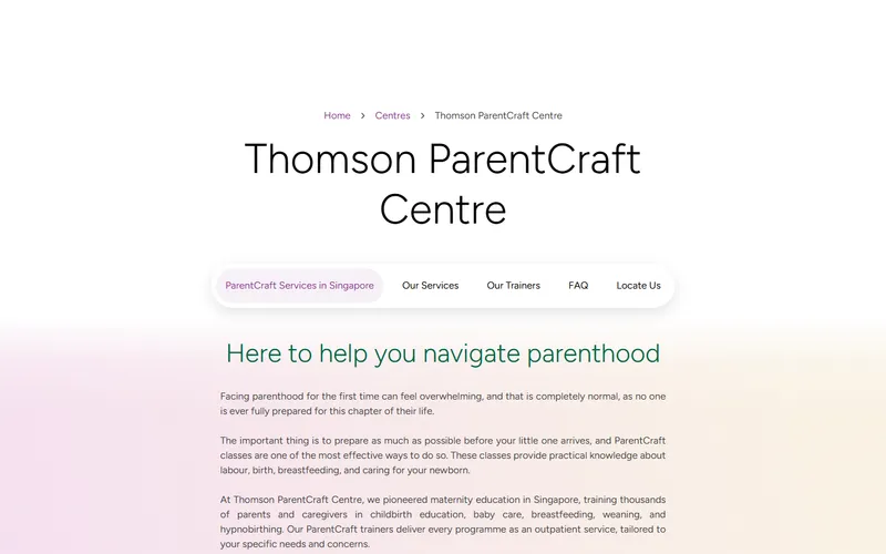 Thomson ParentCraft Centre homepage