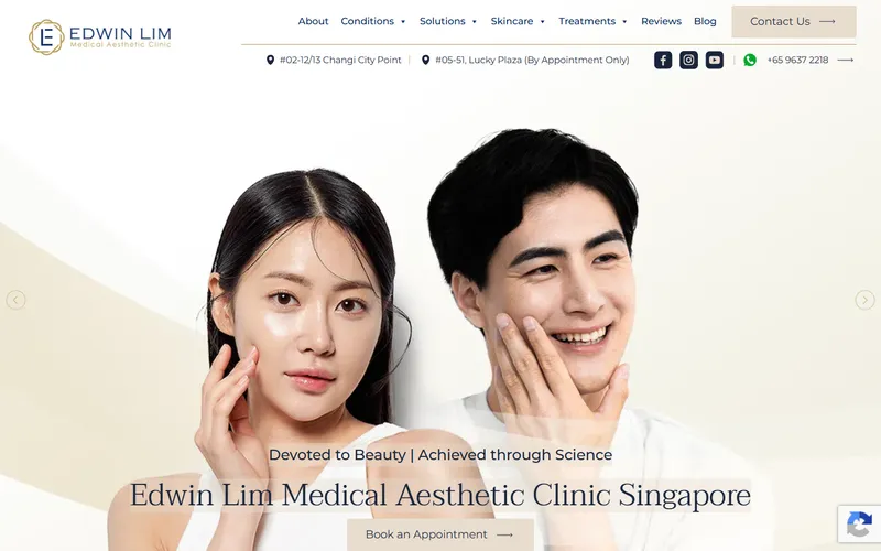 Edwin Lim Medical Aesthetic Clinic homepage