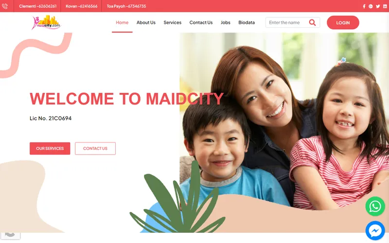 Maidcity homepage