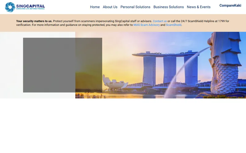 SingCapital homepage
