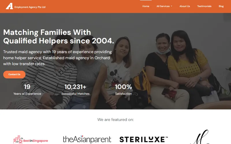 A1 Employment Agency homepage