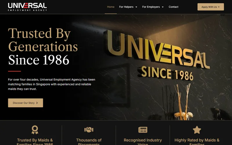 Universal Employment Agency homepage