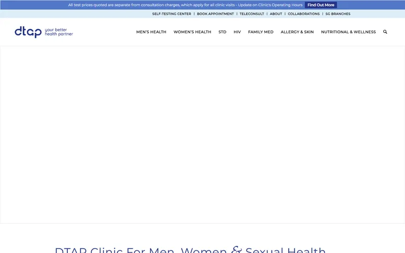 DTAP Clinic homepage