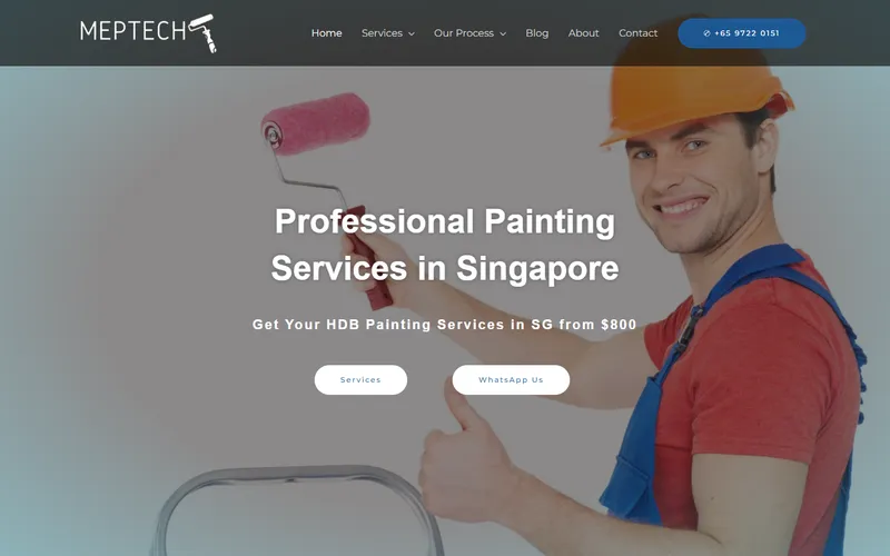 Meptech Painting Services homepage