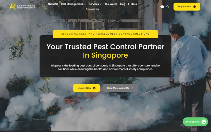 Ridpest Singapore homepage