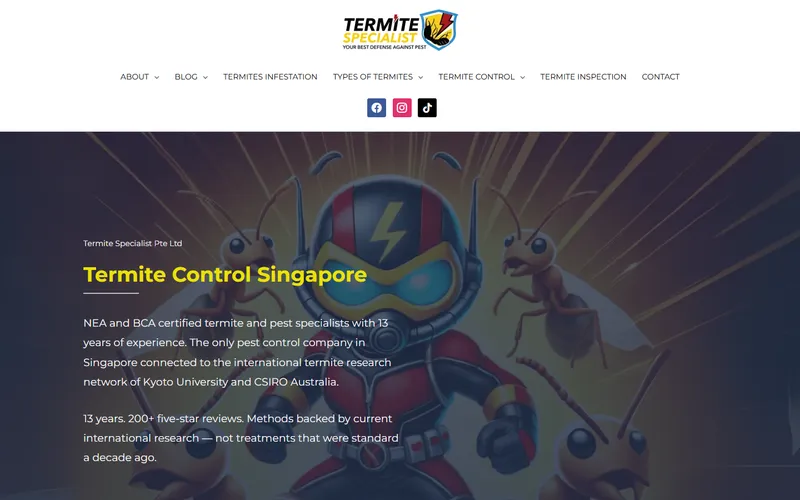Termite Specialist Singapore homepage
