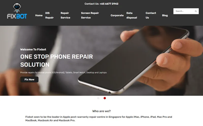 Fix Bot homepage