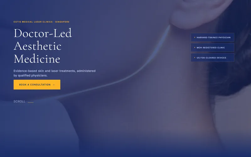 Cutis Medical Laser Clinics homepage