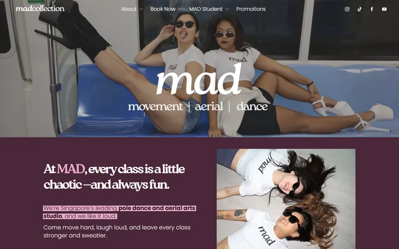 MAD Dance Studio homepage