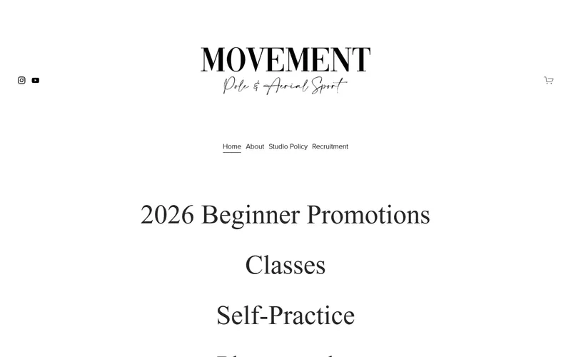 Movement Pole & Aerial Sport homepage