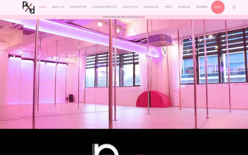 PXD Pole Studio homepage