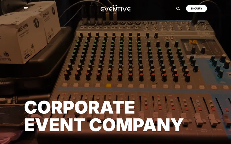 Eventive homepage