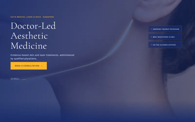 Cutis Medical Laser Clinics homepage