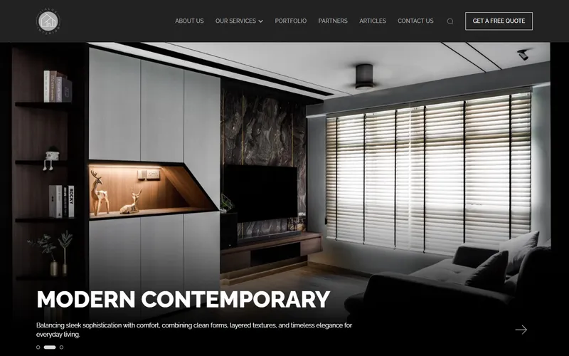 Jialux Interior homepage