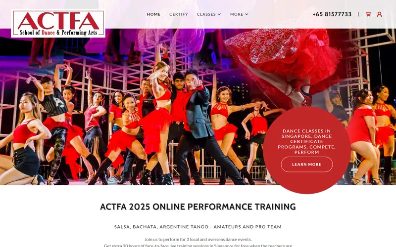 ACTFA School of Dance homepage