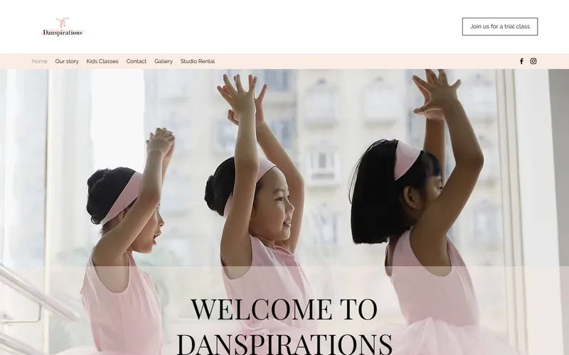 Danspirations homepage