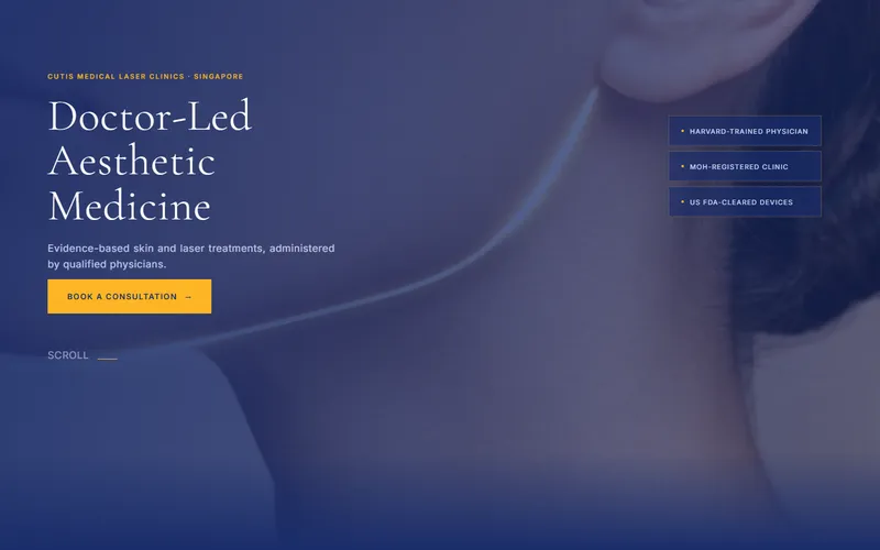 Cutis Medical Laser Clinics homepage