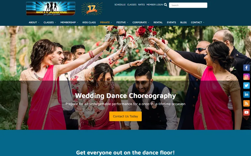 Bolly Dancing Studio homepage