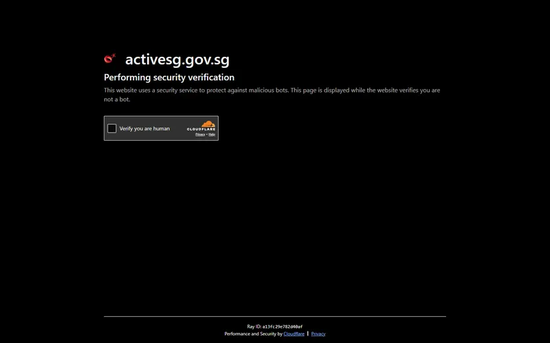 ActiveSG homepage