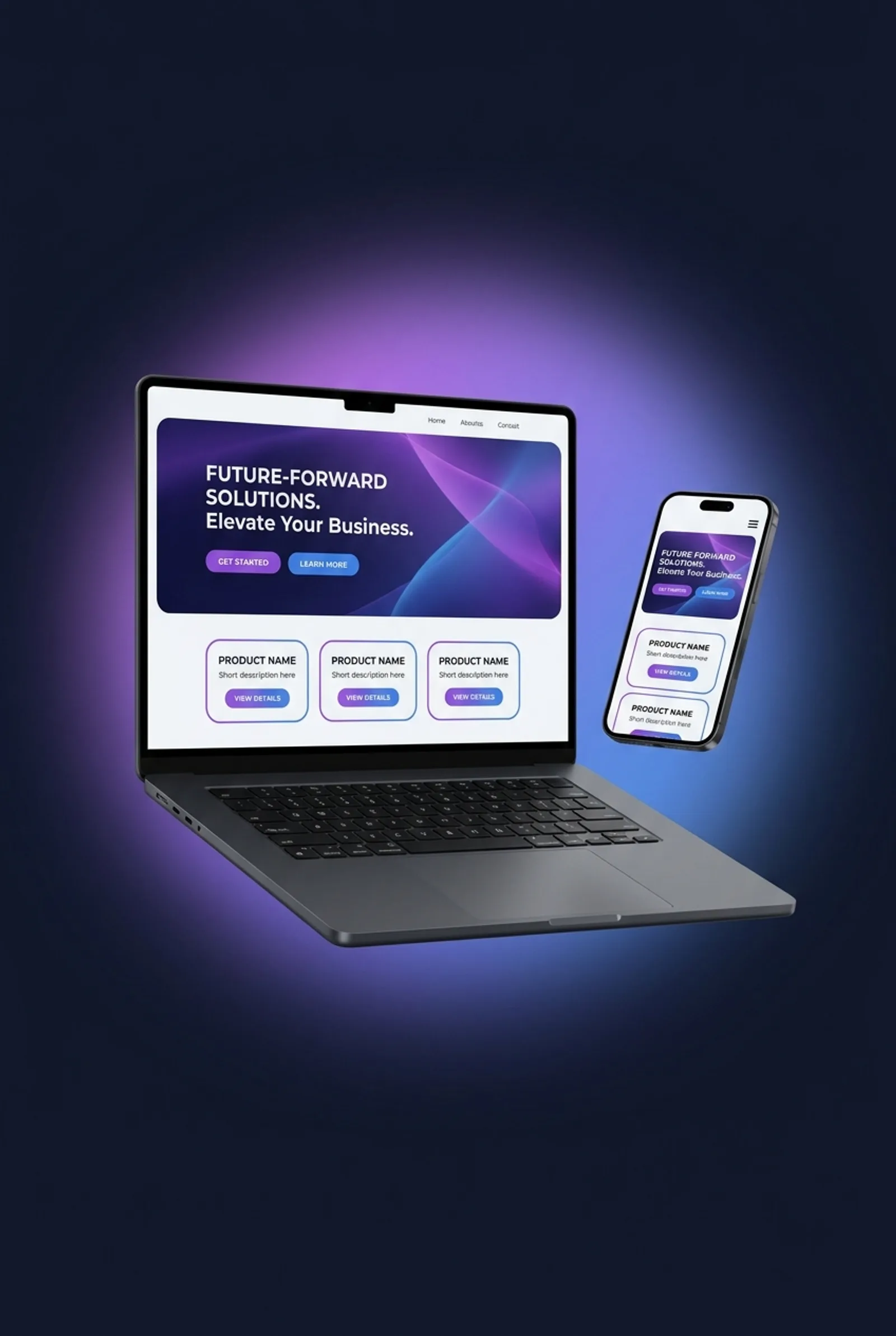 A custom business website we design and build