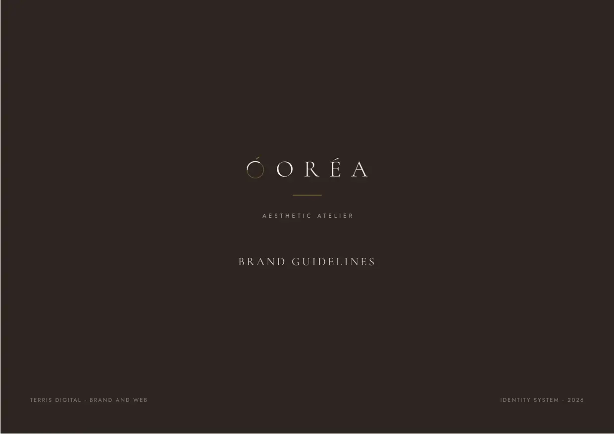 Oréa brand guidelines, page 1: Cover
